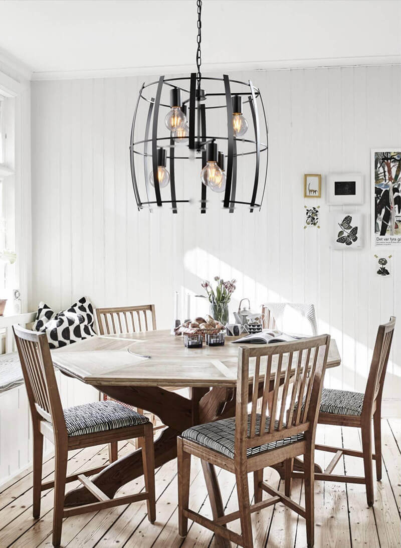 Restaurant Bar Cafe Retro Iron Art Creative Birdcage chandelier