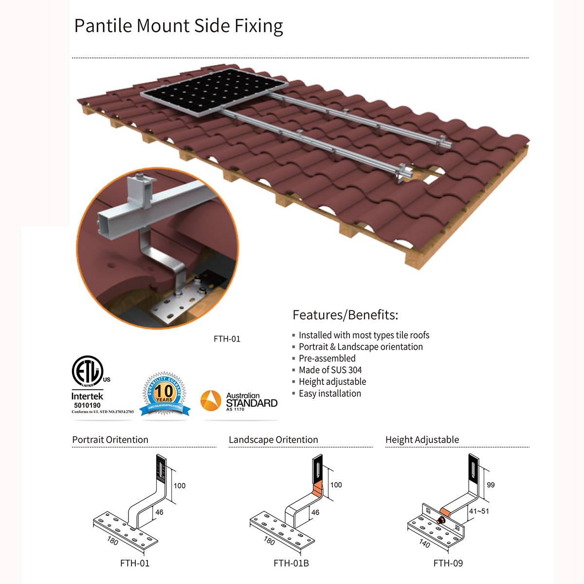 Solar panel bracket  No.1