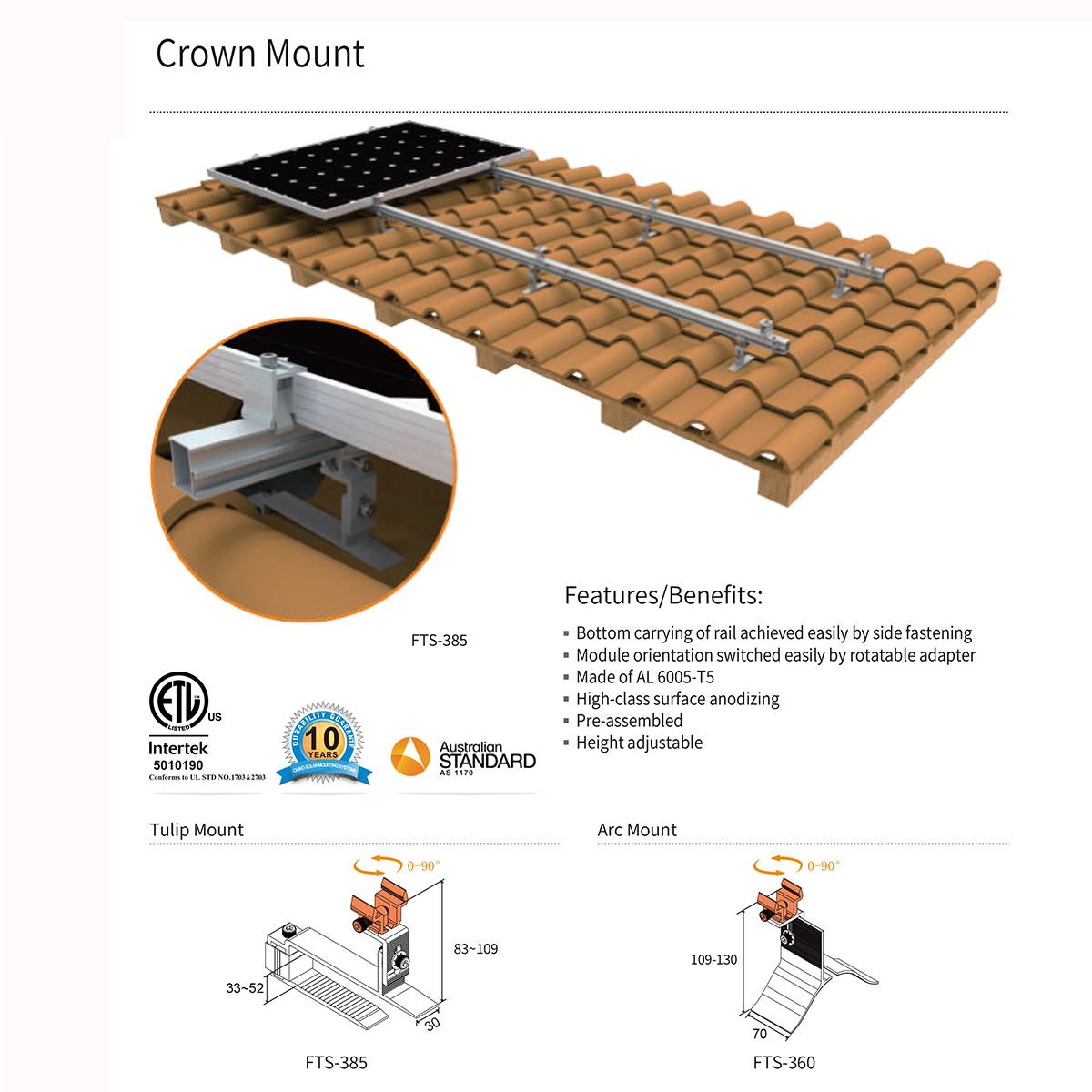 Solar panel bracket  No.2