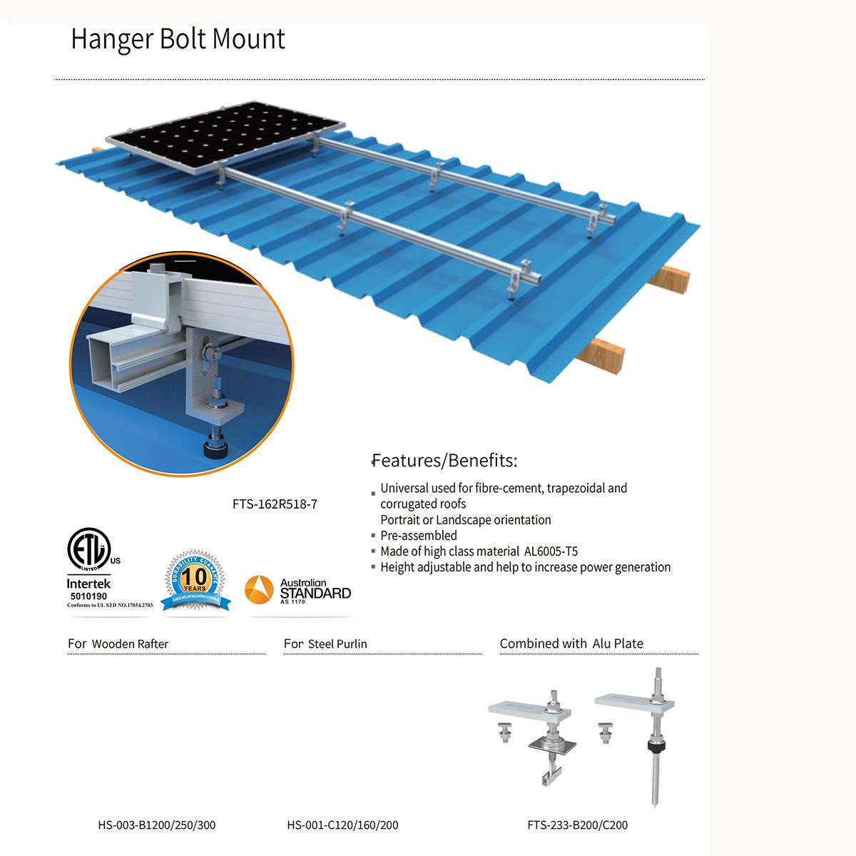 Solar panel bracket  No.6